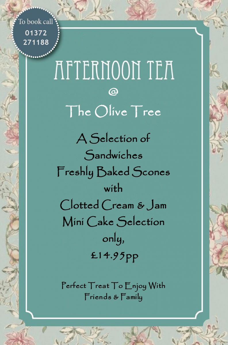 Afternoon Tea The Olive Tree Ashtead Park Garden Centre Surrey