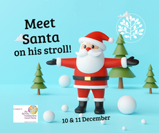Stop Santa on his stroll and say hello!