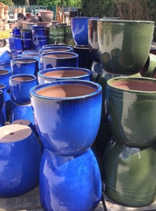 Colourful pots